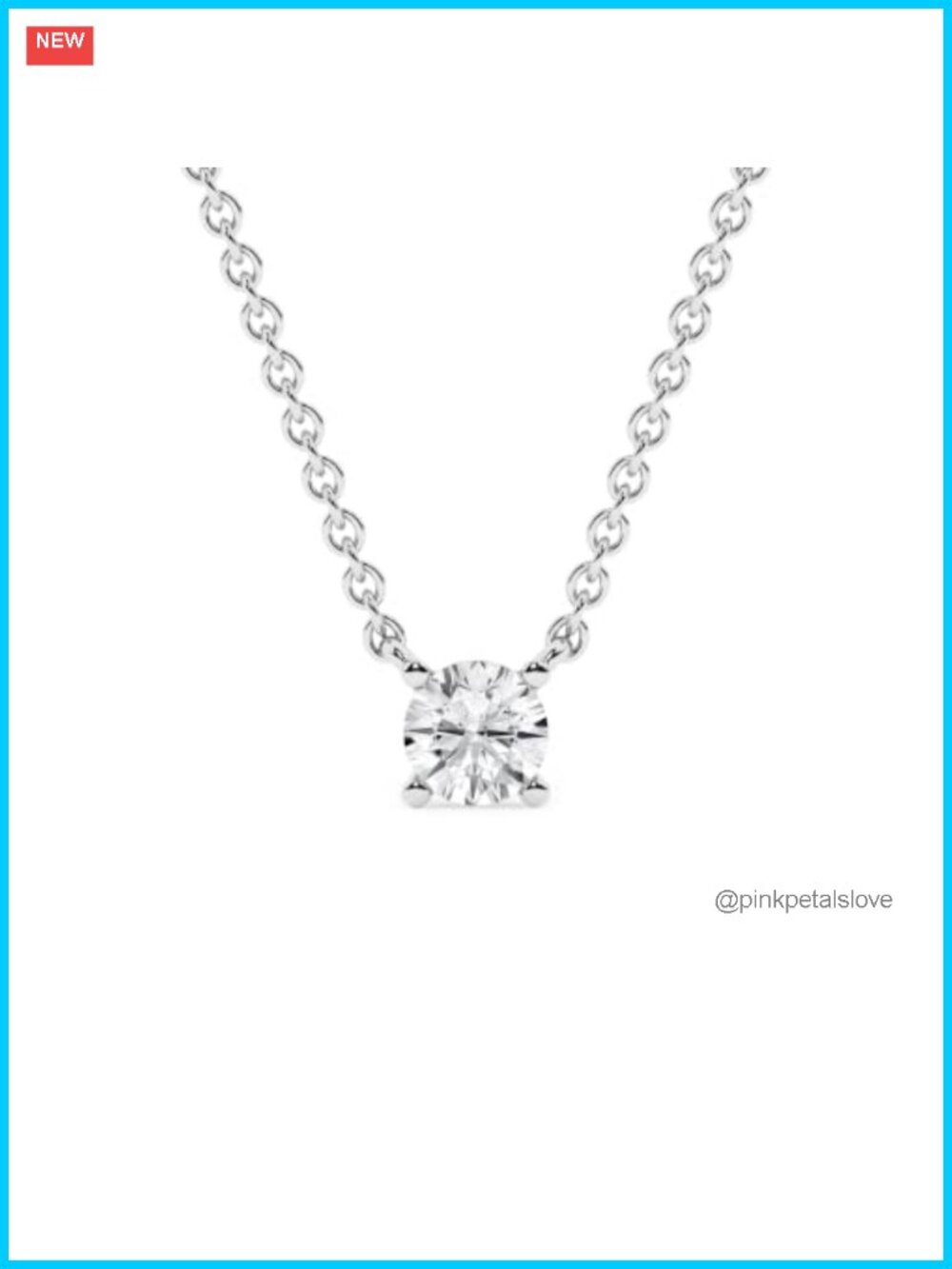 1/4 Carat Lab Grown Diamond Solitaire Pendant Necklace in 10K Solid Gold